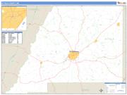 Attala County, MS <br /> Wall Map <br /> Zip Code <br /> Basic Style 2025 Map