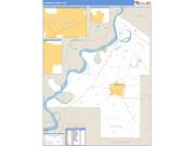 Coahoma County, MS <br /> Wall Map <br /> Zip Code <br /> Basic Style 2025 Map