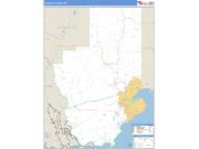 Hancock County, MS <br /> Wall Map <br /> Zip Code <br /> Basic Style 2025 Map