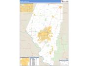 Boone County, MO <br /> Wall Map <br /> Zip Code <br /> Basic Style 2025 Map