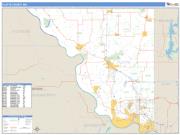 Platte County, MO <br /> Wall Map <br /> Zip Code <br /> Basic Style 2025 Map