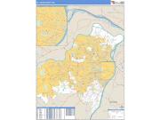 St. Louis County, MO <br /> Wall Map <br /> Zip Code <br /> Basic Style 2025 Map