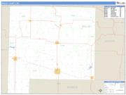 Shelby County, MO <br /> Wall Map <br /> Zip Code <br /> Basic Style 2025 Map