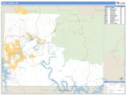 Taney County, MO <br /> Wall Map <br /> Zip Code <br /> Basic Style 2025 Map