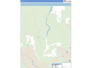Lincoln County, MT <br /> Wall Map <br /> Zip Code <br /> Basic Style 2025 Map