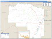 Richland County, MT <br /> Wall Map <br /> Zip Code <br /> Basic Style 2025 Map