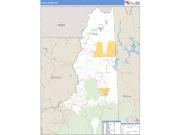 Coos County, NH <br /> Wall Map <br /> Zip Code <br /> Basic Style 2025 Map