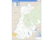 Grafton County, NH <br /> Wall Map <br /> Zip Code <br /> Basic Style 2025 Map