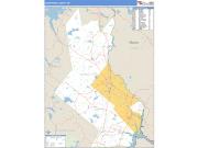 Strafford County, NH <br /> Wall Map <br /> Zip Code <br /> Basic Style 2025 Map
