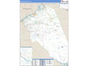 Burlington County, NJ <br /> Wall Map <br /> Zip Code <br /> Basic Style 2025 Map