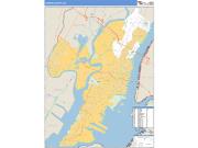 Hudson County, NJ <br /> Wall Map <br /> Zip Code <br /> Basic Style 2025 Map