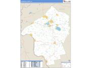 Hunterdon County, NJ <br /> Wall Map <br /> Zip Code <br /> Basic Style 2025 Map