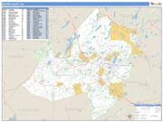 Morris County, NJ <br /> Wall Map <br /> Zip Code <br /> Basic Style 2025 Map