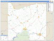 Cattaraugus County, NY <br /> Wall Map <br /> Zip Code <br /> Basic Style 2025 Map