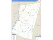 Columbia County, NY <br /> Wall Map <br /> Zip Code <br /> Basic Style 2025 Map