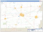 Genesee County, NY <br /> Wall Map <br /> Zip Code <br /> Basic Style 2025 Map