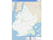Kings County, NY <br /> Wall Map <br /> Zip Code <br /> Basic Style 2025 Map