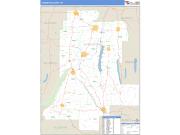 Livingston County, NY <br /> Wall Map <br /> Zip Code <br /> Basic Style 2025 Map