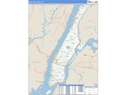 New York County, NY <br /> Wall Map <br /> Zip Code <br /> Basic Style 2025 Map