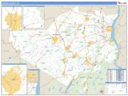 Orange County, NY <br /> Wall Map <br /> Zip Code <br /> Basic Style 2025 Map