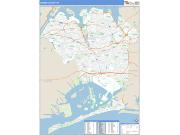 Queens County, NY <br /> Wall Map <br /> Zip Code <br /> Basic Style 2025 Map