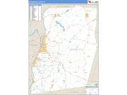 Rensselaer County, NY <br /> Wall Map <br /> Zip Code <br /> Basic Style 2025 Map