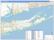 Suffolk County, NY <br /> Wall Map <br /> Zip Code <br /> Basic Style 2025 Map