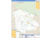 Sullivan County, NY <br /> Wall Map <br /> Zip Code <br /> Basic Style 2025 Map