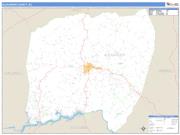 Alexander County, NC <br /> Wall Map <br /> Zip Code <br /> Basic Style 2025 Map