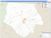 Ashe County, NC <br /> Wall Map <br /> Zip Code <br /> Basic Style 2025 Map