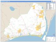 Brunswick County, NC <br /> Wall Map <br /> Zip Code <br /> Basic Style 2025 Map