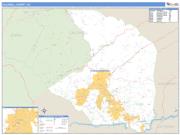 Caldwell County, NC <br /> Wall Map <br /> Zip Code <br /> Basic Style 2025 Map