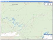 Cherokee County, NC <br /> Wall Map <br /> Zip Code <br /> Basic Style 2025 Map