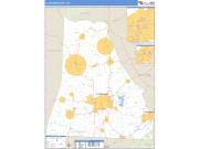 Cleveland County, NC <br /> Wall Map <br /> Zip Code <br /> Basic Style 2025 Map