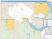 Craven County, NC <br /> Wall Map <br /> Zip Code <br /> Basic Style 2025 Map