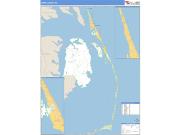 Dare County, NC <br /> Wall Map <br /> Zip Code <br /> Basic Style 2025 Map