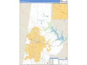 Durham County, NC <br /> Wall Map <br /> Zip Code <br /> Basic Style 2025 Map