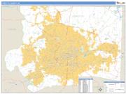 Forsyth County, NC <br /> Wall Map <br /> Zip Code <br /> Basic Style 2025 Map
