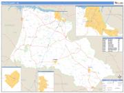 Halifax County, NC <br /> Wall Map <br /> Zip Code <br /> Basic Style 2025 Map