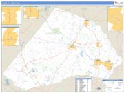 Harnett County, NC <br /> Wall Map <br /> Zip Code <br /> Basic Style 2025 Map