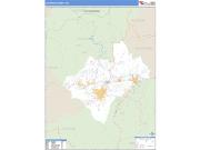 Haywood County, NC <br /> Wall Map <br /> Zip Code <br /> Basic Style 2025 Map