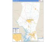 Iredell County, NC <br /> Wall Map <br /> Zip Code <br /> Basic Style 2025 Map