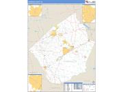 Johnston County, NC <br /> Wall Map <br /> Zip Code <br /> Basic Style 2025 Map