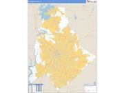 Mecklenburg County, NC <br /> Wall Map <br /> Zip Code <br /> Basic Style 2025 Map