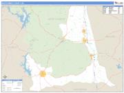 Montgomery County, NC <br /> Wall Map <br /> Zip Code <br /> Basic Style 2025 Map