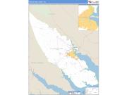 Pasquotank County, NC <br /> Wall Map <br /> Zip Code <br /> Basic Style 2025 Map