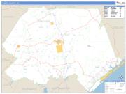 Pender County, NC <br /> Wall Map <br /> Zip Code <br /> Basic Style 2025 Map
