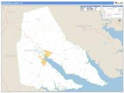 Perquimans County, NC <br /> Wall Map <br /> Zip Code <br /> Basic Style 2025 Map