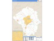 Pitt County, NC <br /> Wall Map <br /> Zip Code <br /> Basic Style 2025 Map