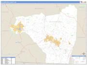 Rutherford County, NC <br /> Wall Map <br /> Zip Code <br /> Basic Style 2025 Map